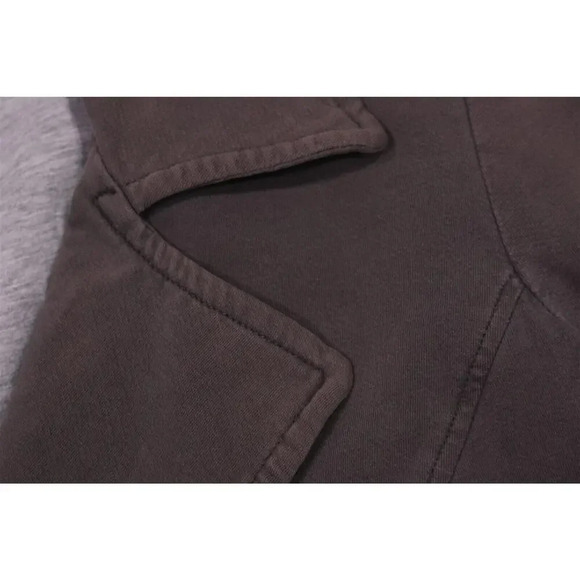 James Perse Double Breasted Cotton Pea Coat Style Sweater Jacket Gray Ladies 3/L - Picture 4 of 9